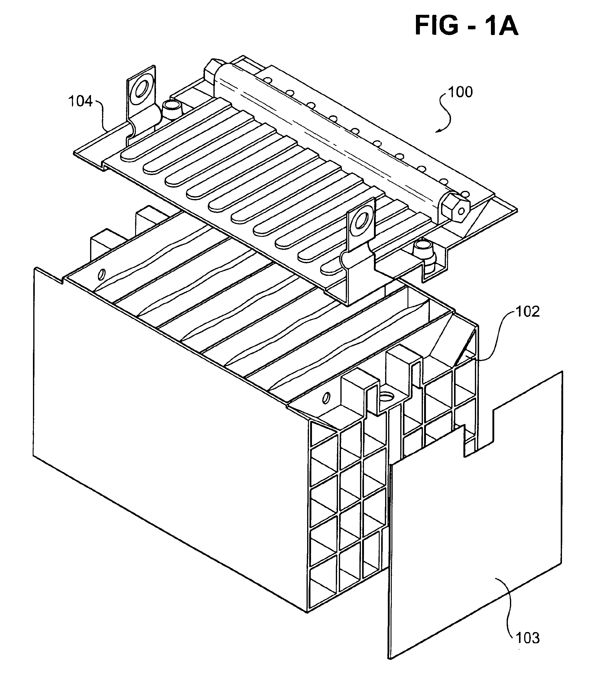 Monoblock battery assembly with cross-flow cooling
