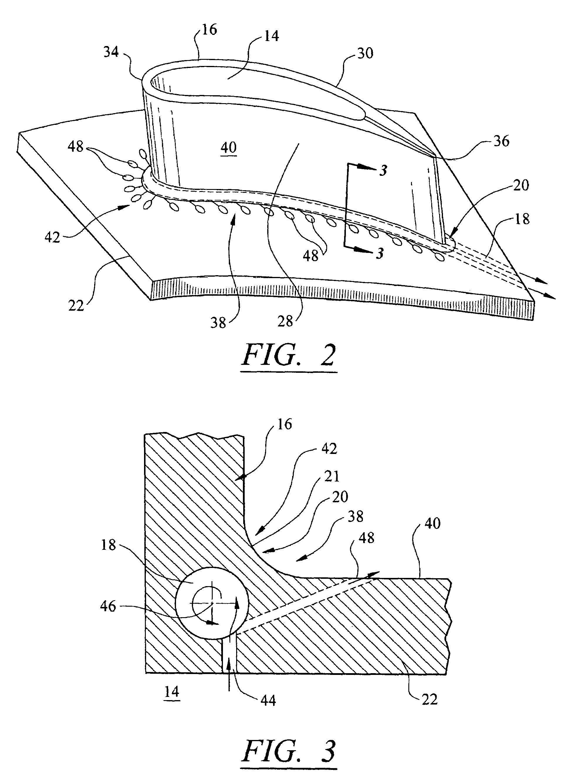 Cooling system for an airfoil vane
