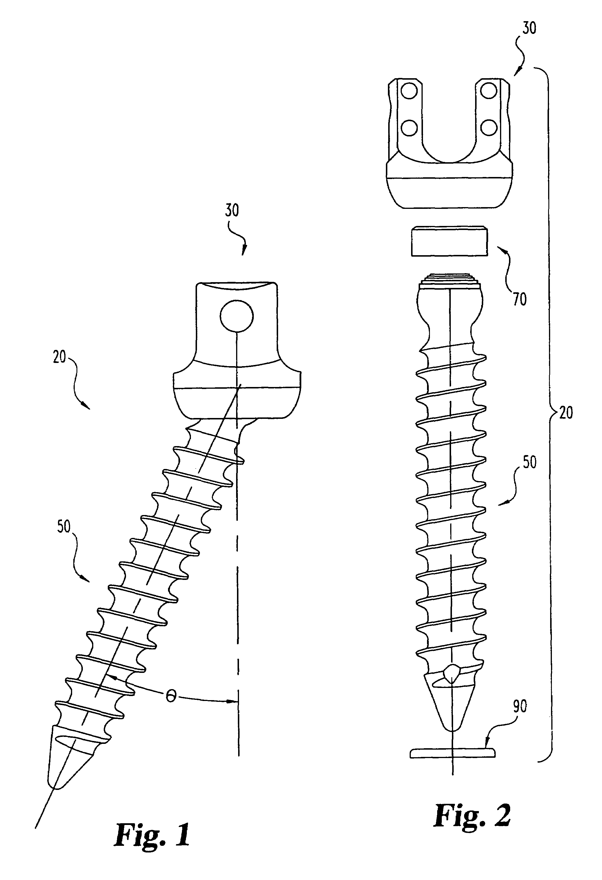 Multi-axial bone screw assembly