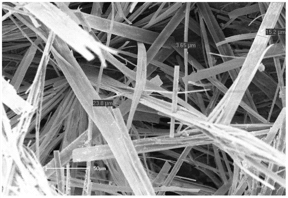 A kind of whisker fiber material and its preparation and application