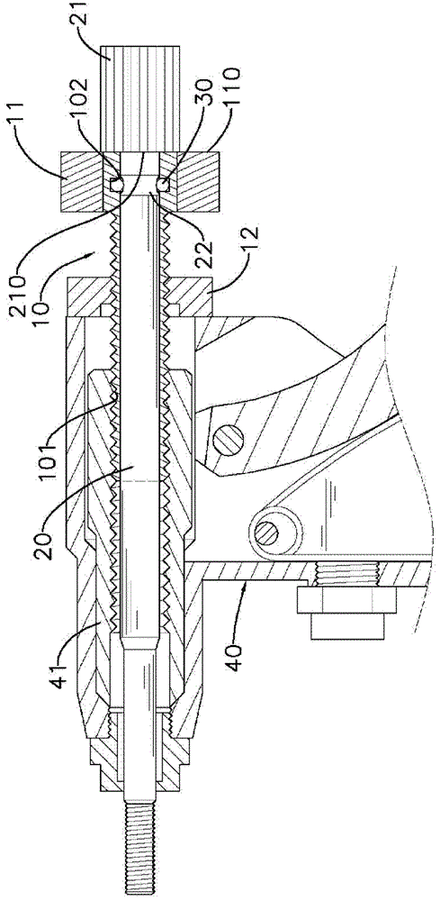 Positioning device for blind nut hand tool