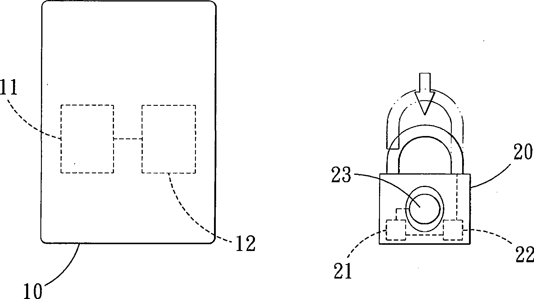 Powerless type electric lock piece and method for controlling same