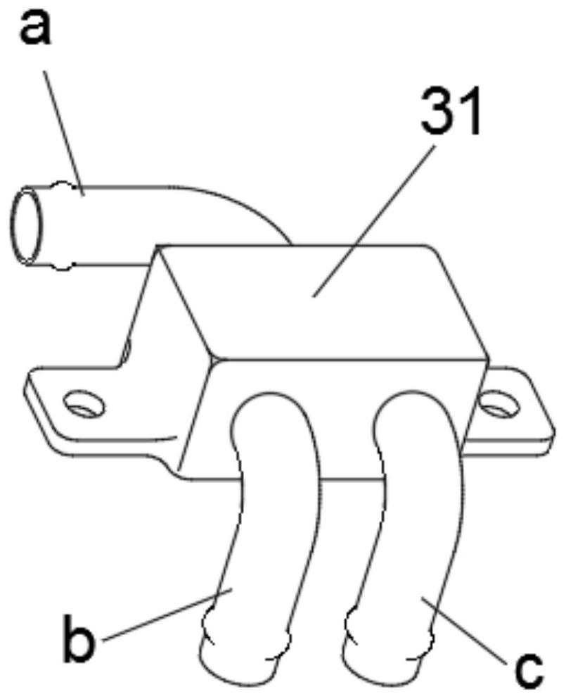 A buffer distribution box, dual-motor cooling system and electric vehicle