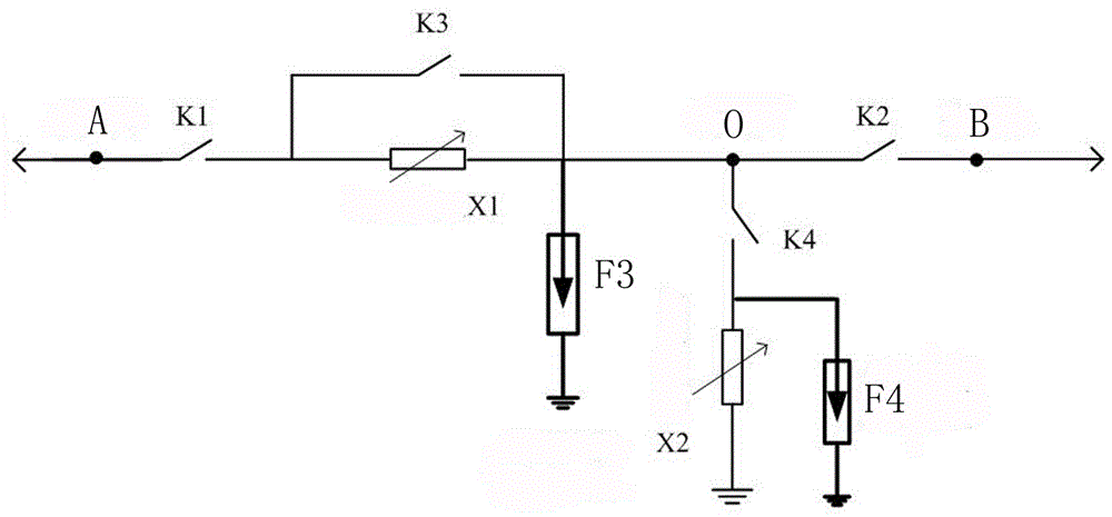 Distributed overvoltage protection system for movable type photovoltaic power station low voltage ride-through testing apparatus