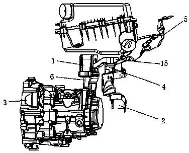 Mounting structure of automobile left suspension