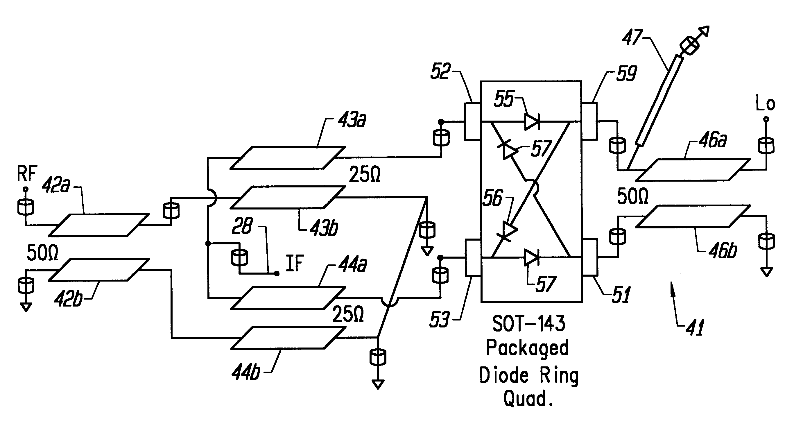 Multi-layer printed wiring board having integrated broadside microwave coupled baluns