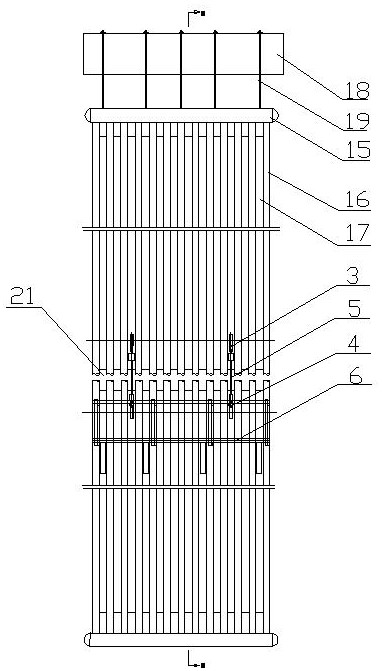 High-altitude assembly mounting device for boiler membrane water-cooled wall and mounting method of high-altitude assembly mounting device