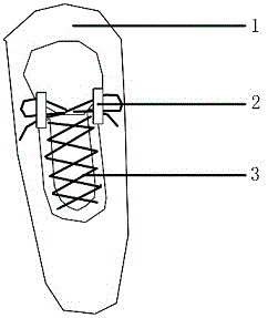 Shoe with shoestring fixing unit