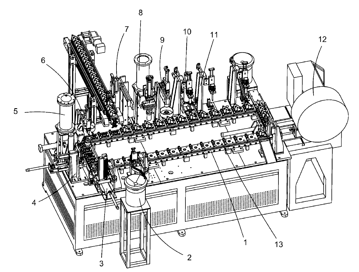 Intelligent trundle automatic assembling machine