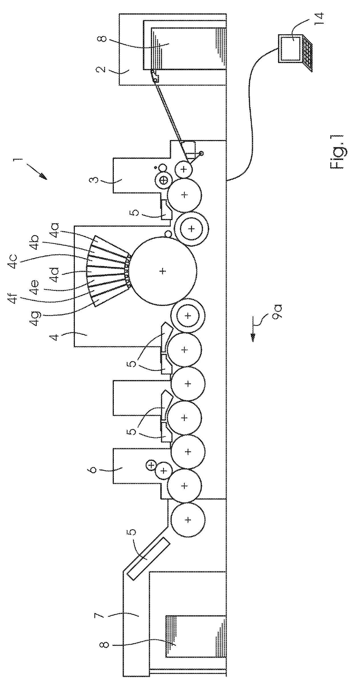 Method for alternately operating an inkjet printing machine