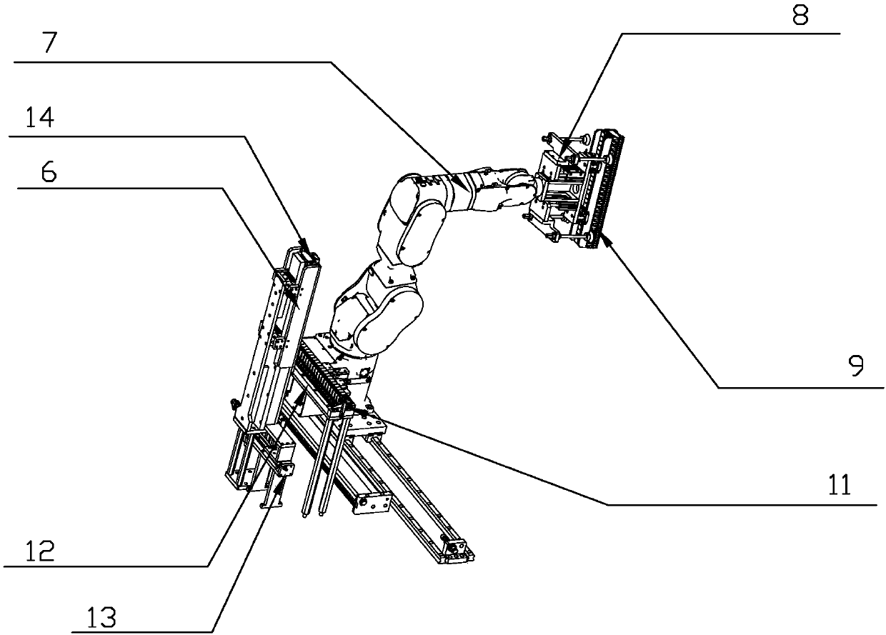 Miniature circuit breaker shell automatic robot feeding system