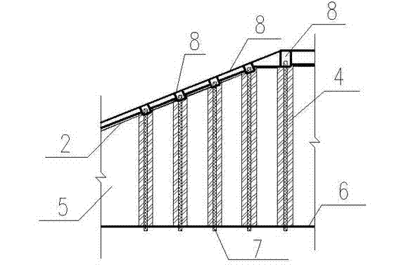 Dam foundation reinforcement frame structure and dam foundation reinforcement method