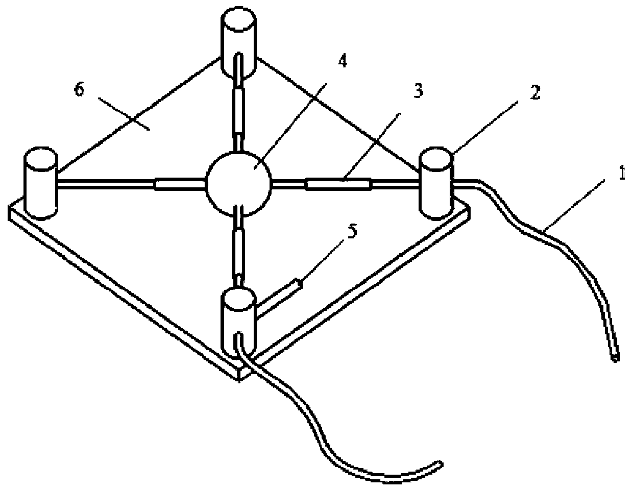 Two-dimensional fiber grating inclination sensor