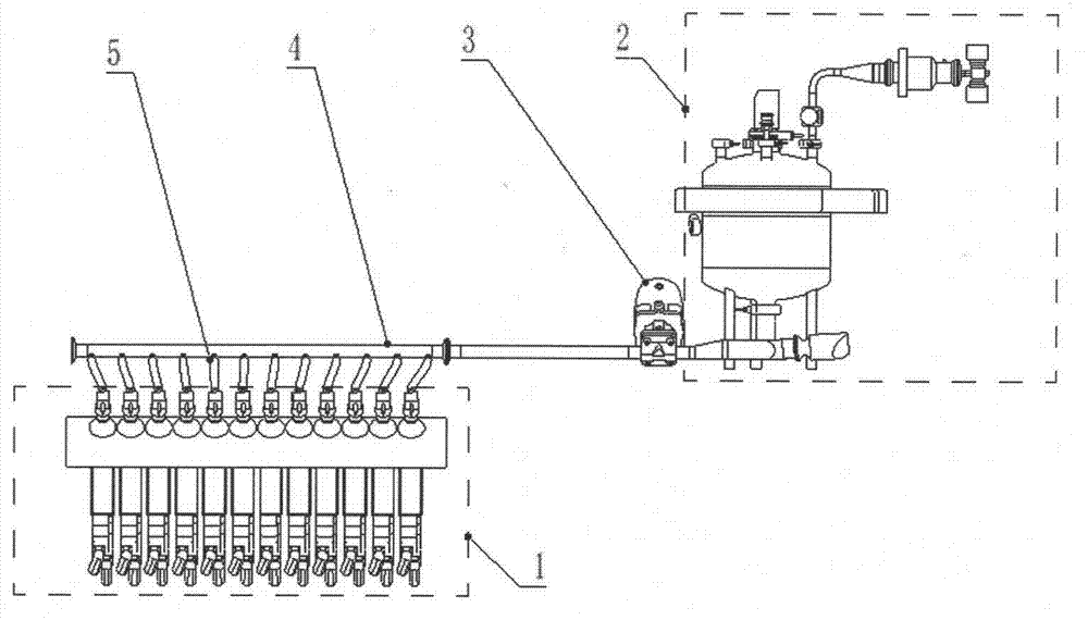 Filling system adopting time pressure method