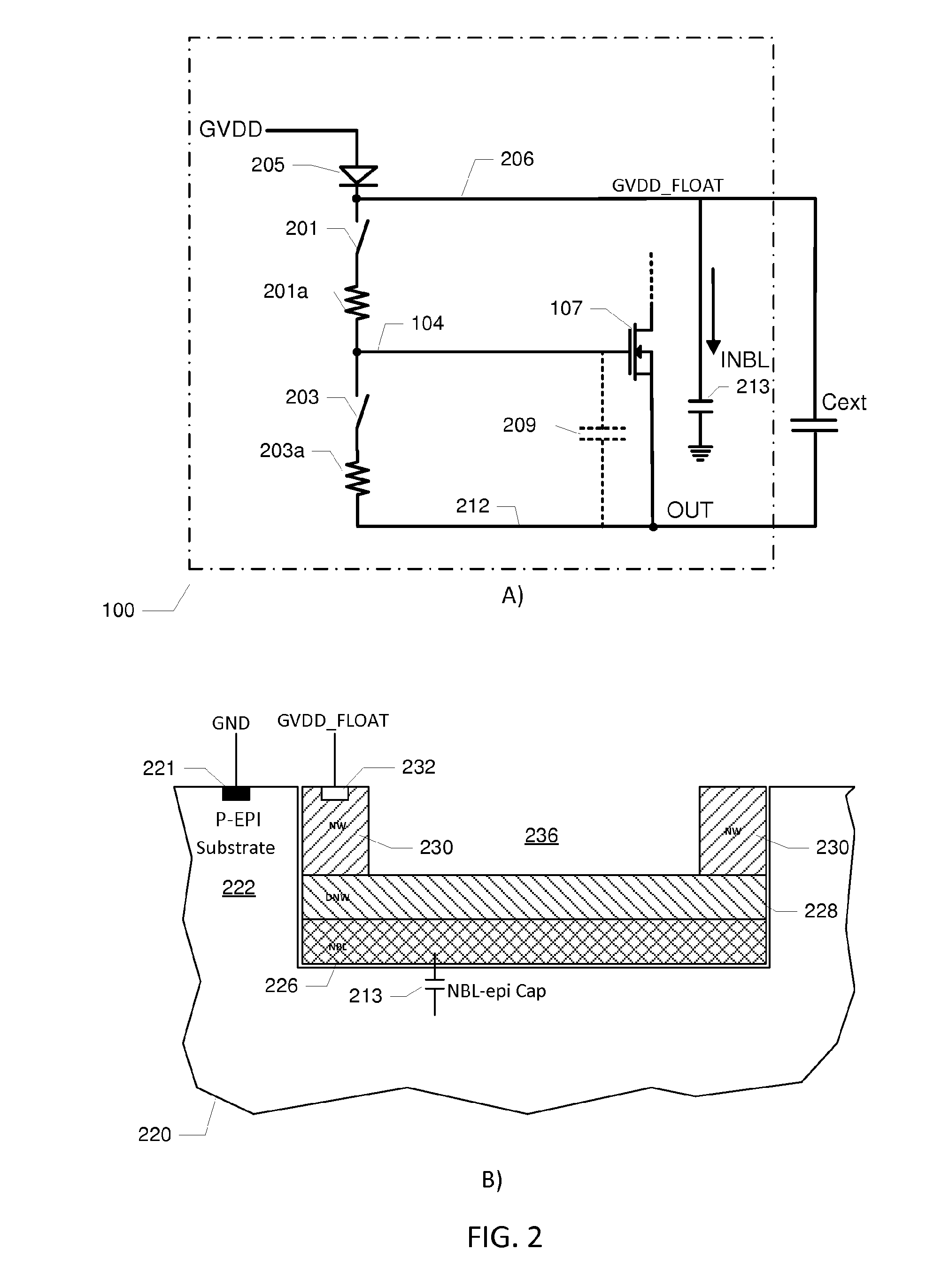 Integrated high side gate driver structure and circuit for driving high side power transistors