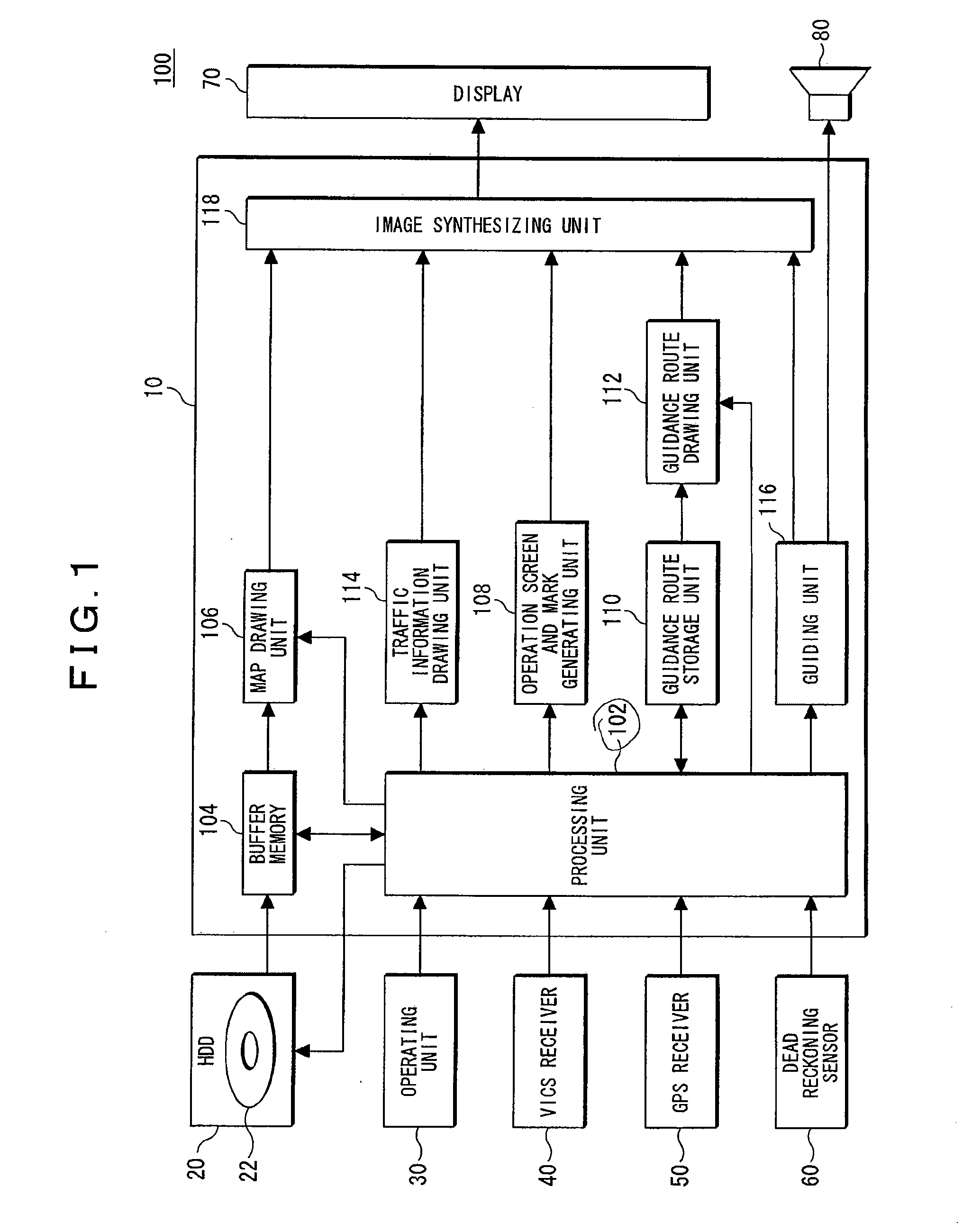 Navigation system and route guidance method