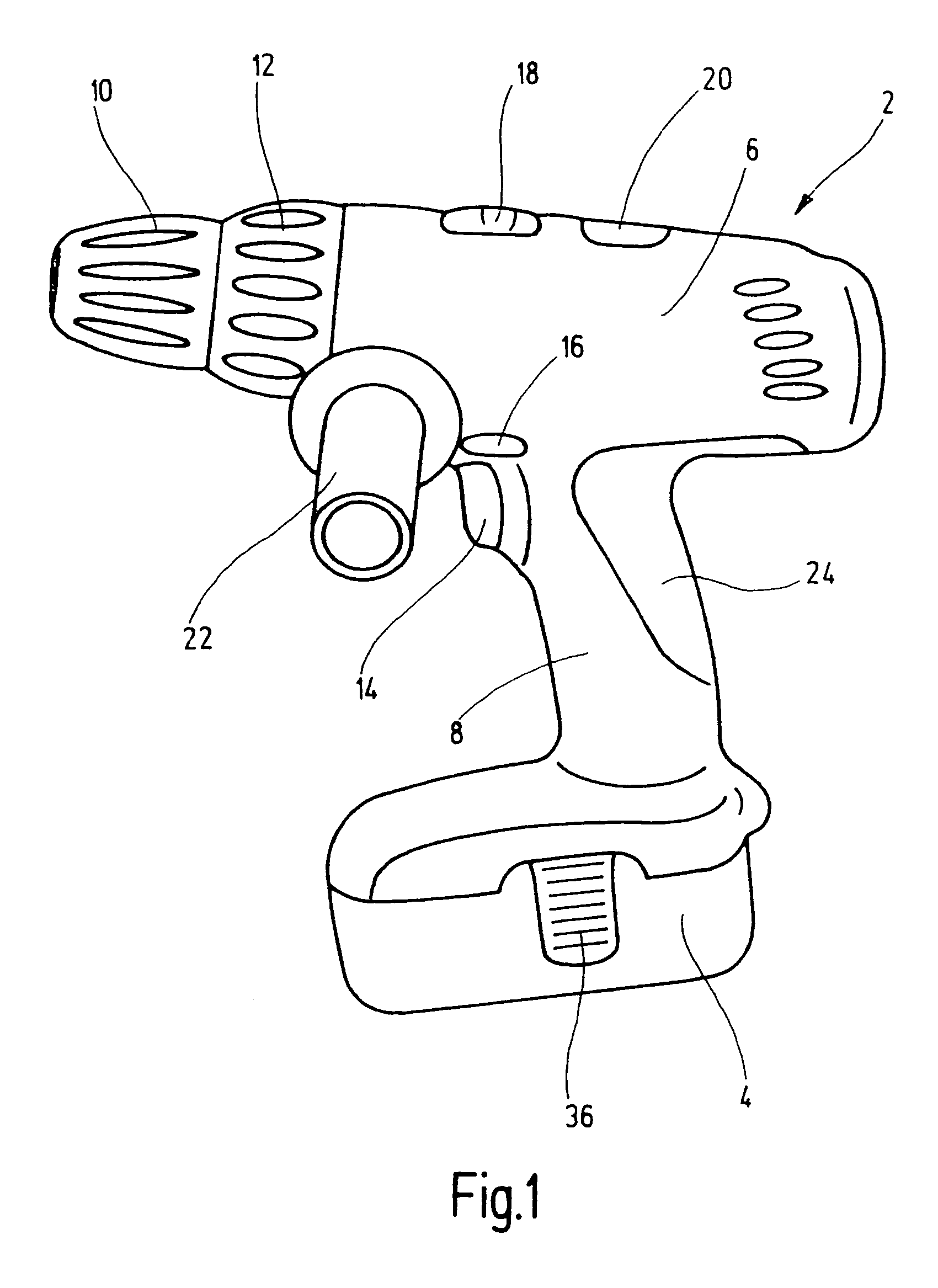 Electrical hand power tool with battery pack