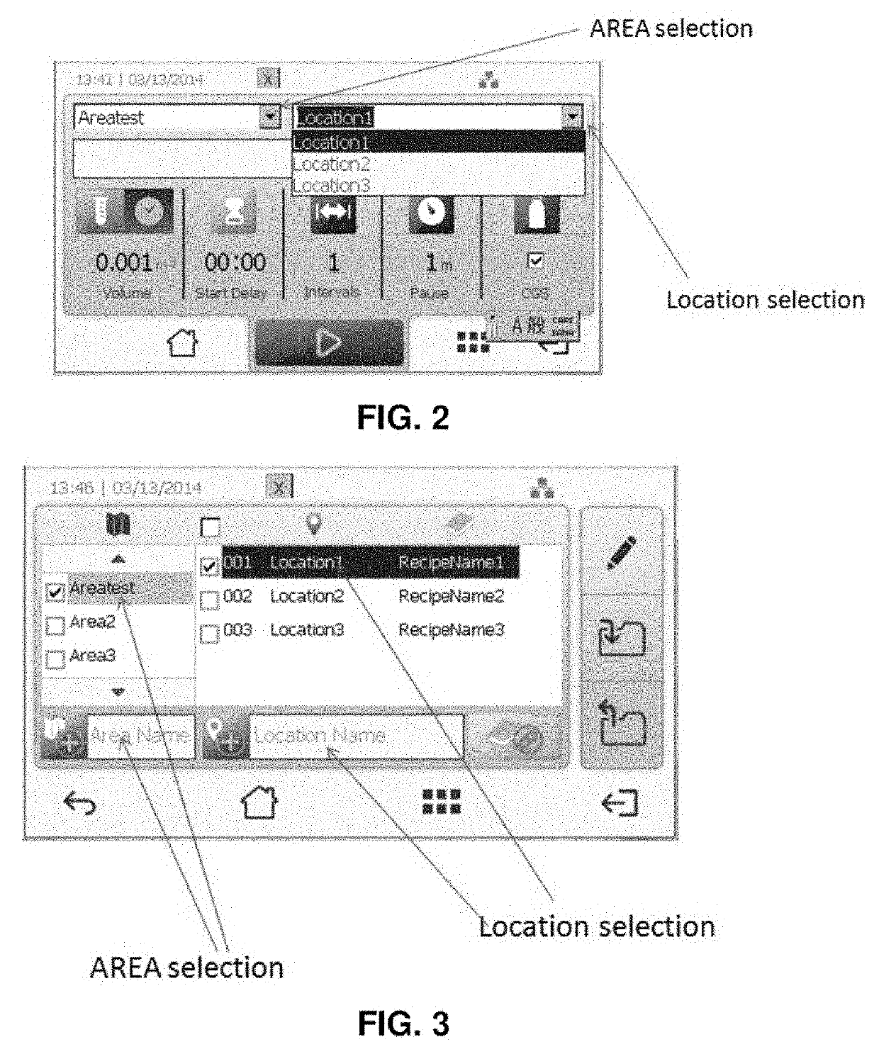 Firmware design for facility navigation, and area and location data management of particle sampling and analysis instruments