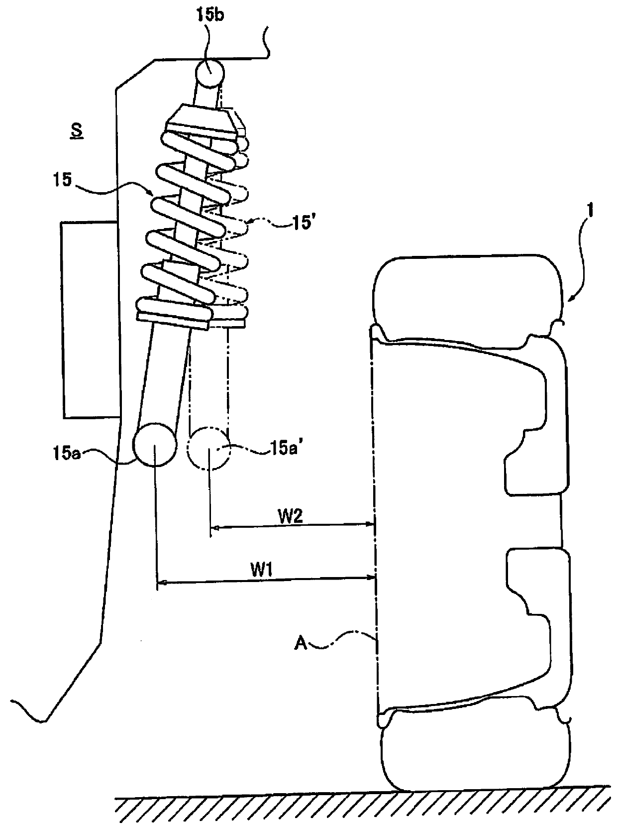 Suspension device for in-wheel motor driven wheel