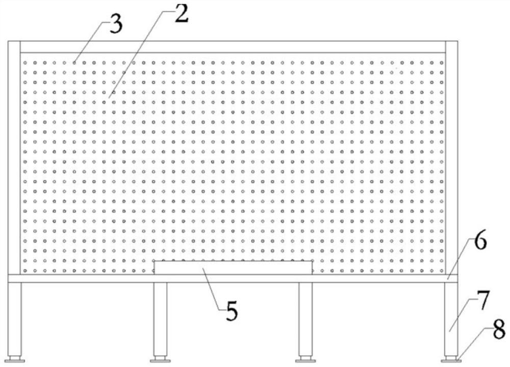 A vertical detection device and detection method for the flatness of large-scale ceramic tiles