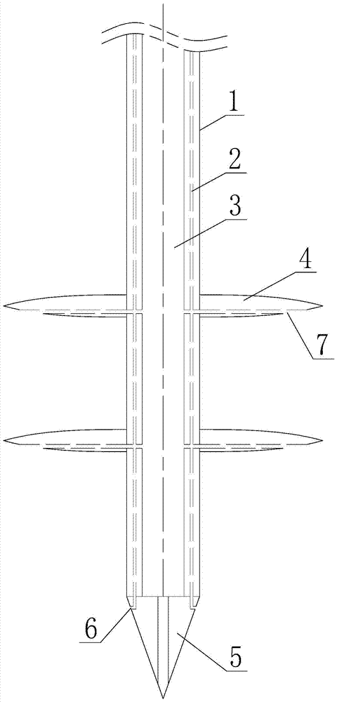 An end-supported threaded core composite pile and its construction equipment and construction method