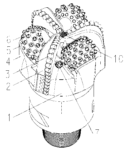 Mixed drilling bit with enhanced core part cutting function