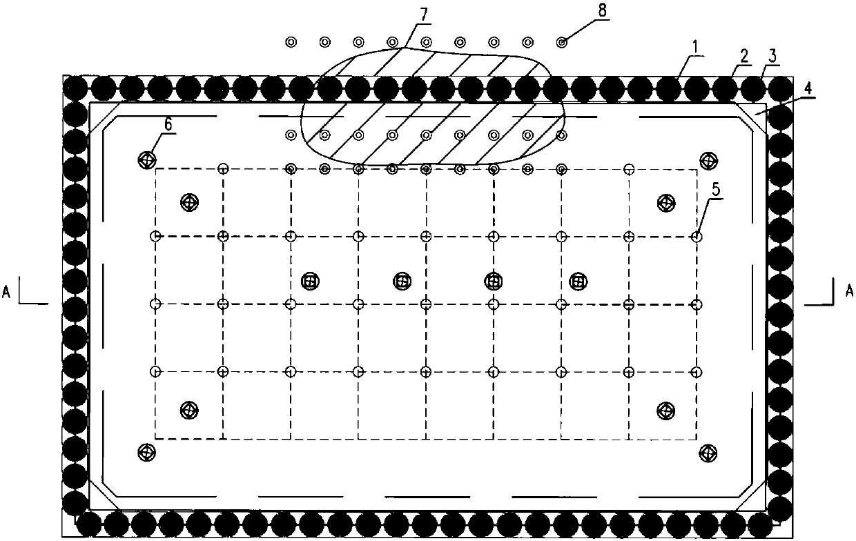 Construction method of foundation pit support structure under karst and/or fissure development strata