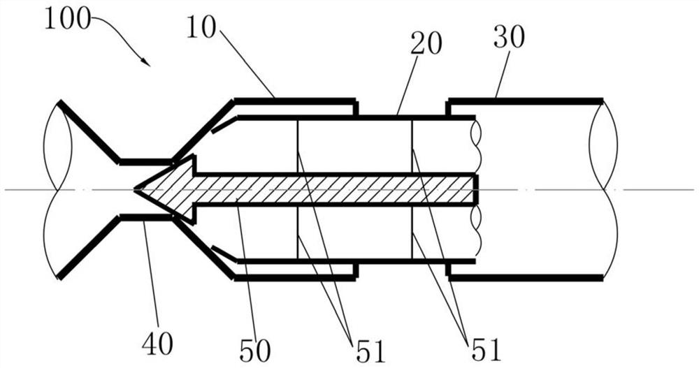 Tubular pressure-reducing throttle valve