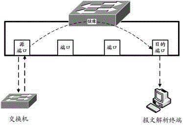 Mirroring method and device for abnormal message