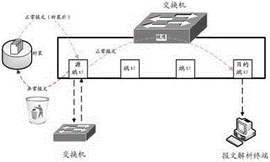 Mirroring method and device for abnormal message