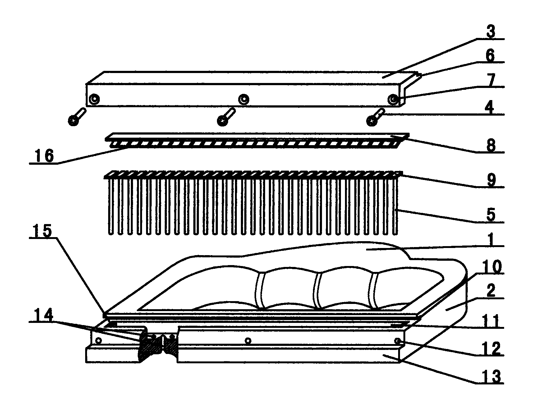 Hair-washing comb capable of automatically adjusting length of comb