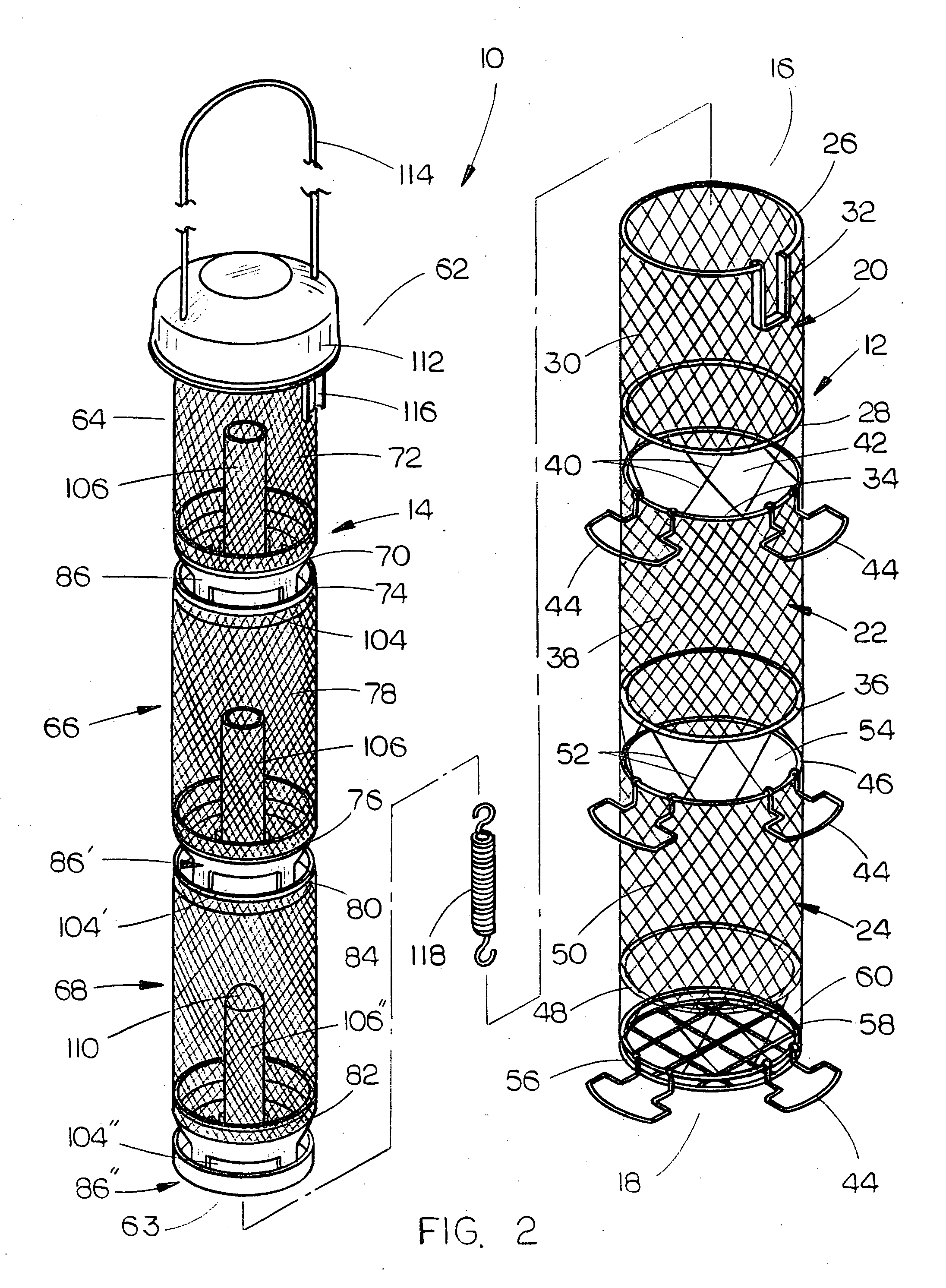 Squirrel-proof bird feeder and feed level control device