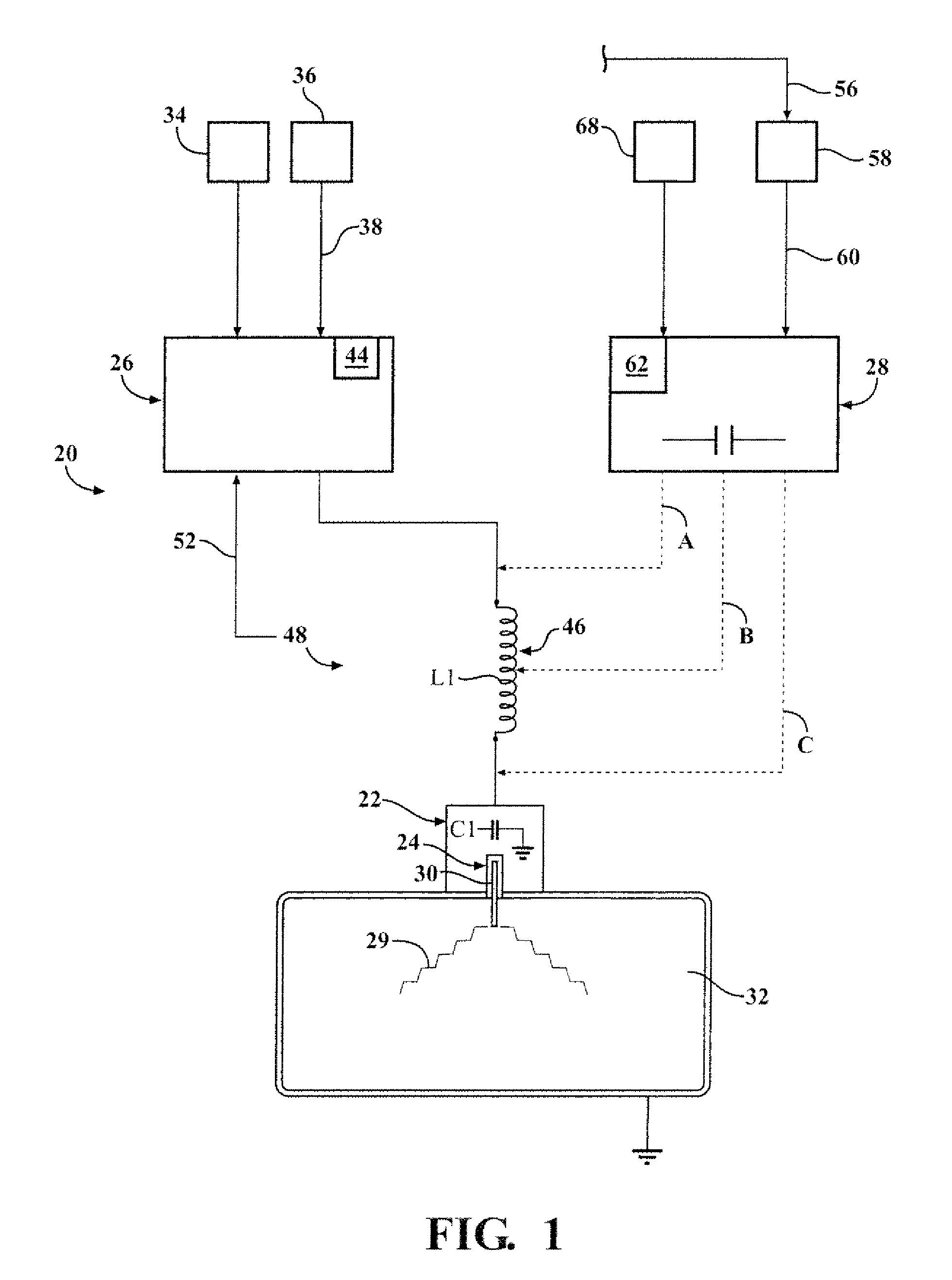 Electrical arrangement of hybrid ignition device