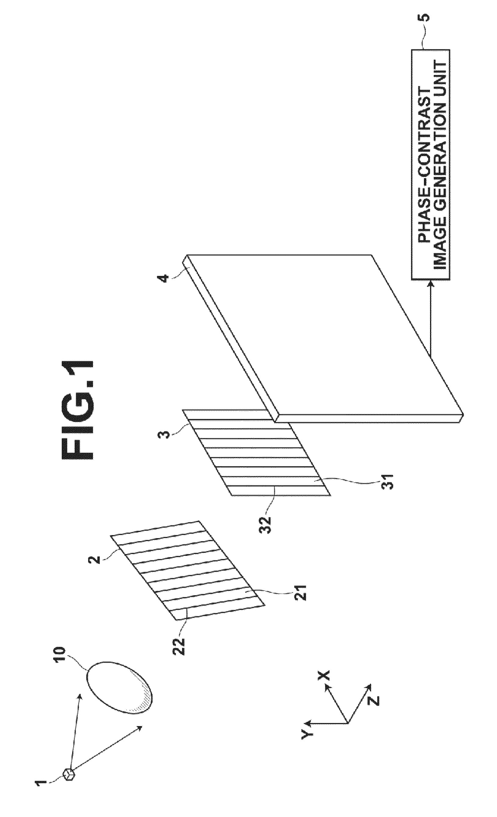 Radiographic phase-contrast imaging apparatus