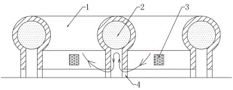 Inner cavity of grille mixed water bath oscillator