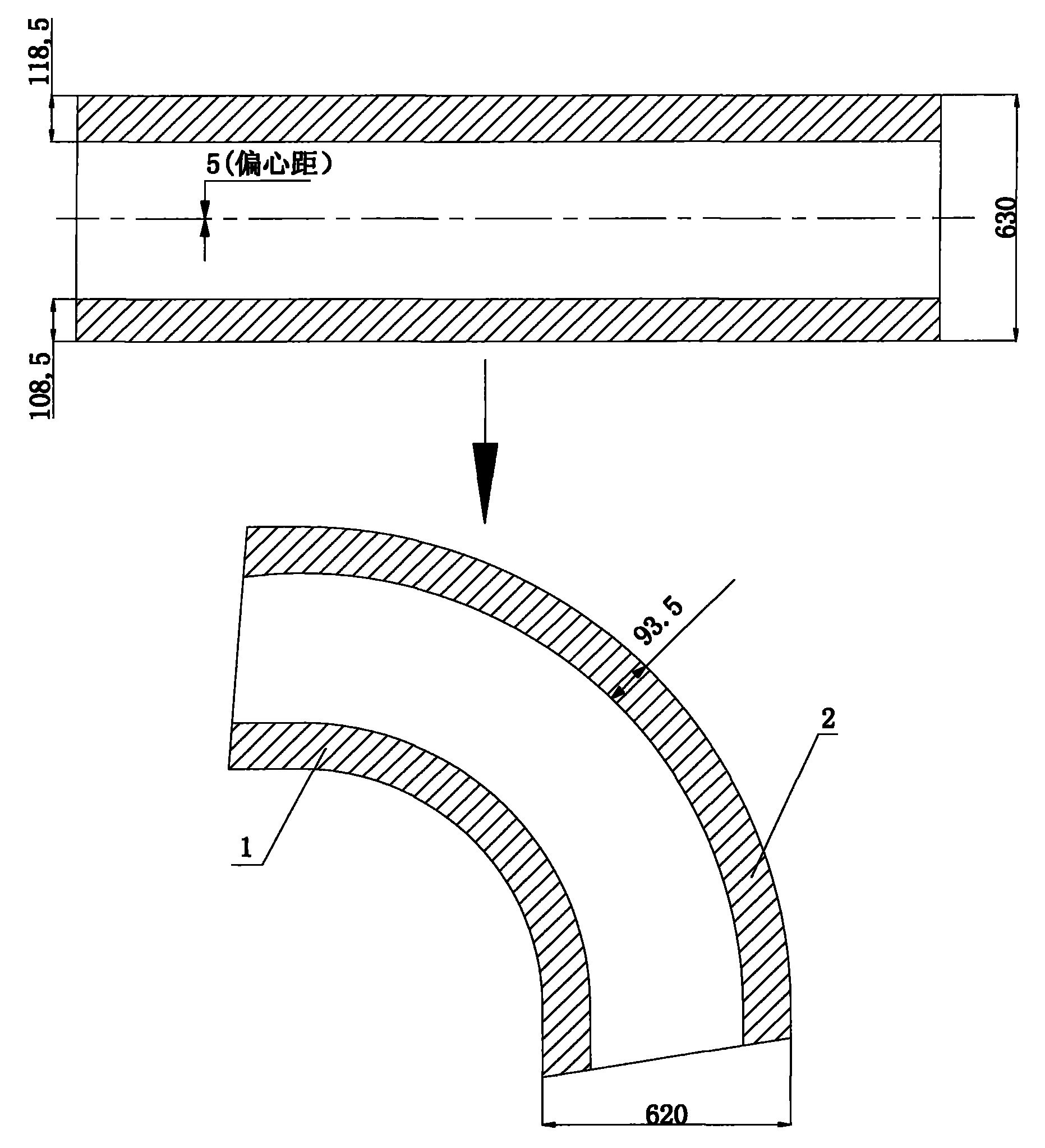 Preparation technology of forging elbow