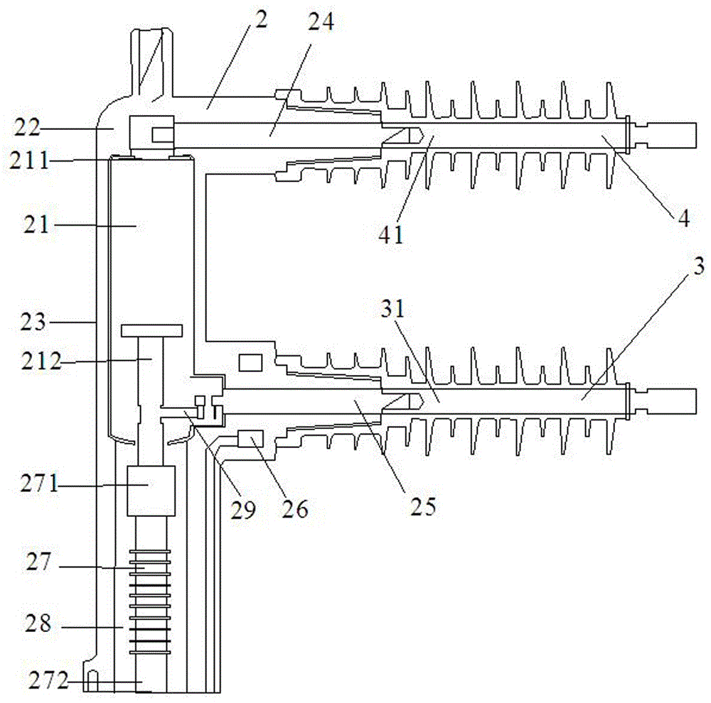 An outdoor switch platform on a pole with a zero-potential surface layer solid-sealed pole