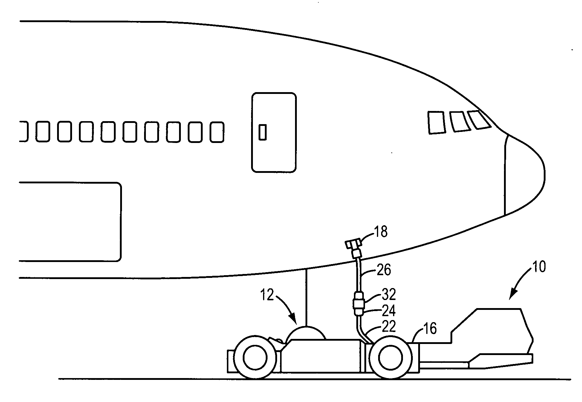Aircraft GPU connection method and apparatus