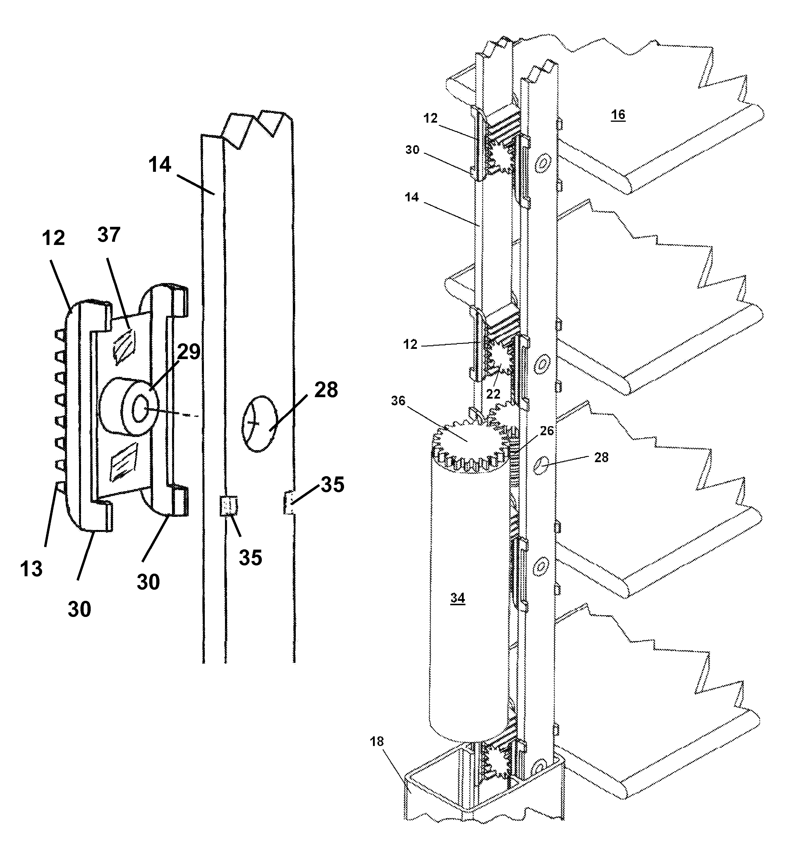 Louver rotation apparatus and method