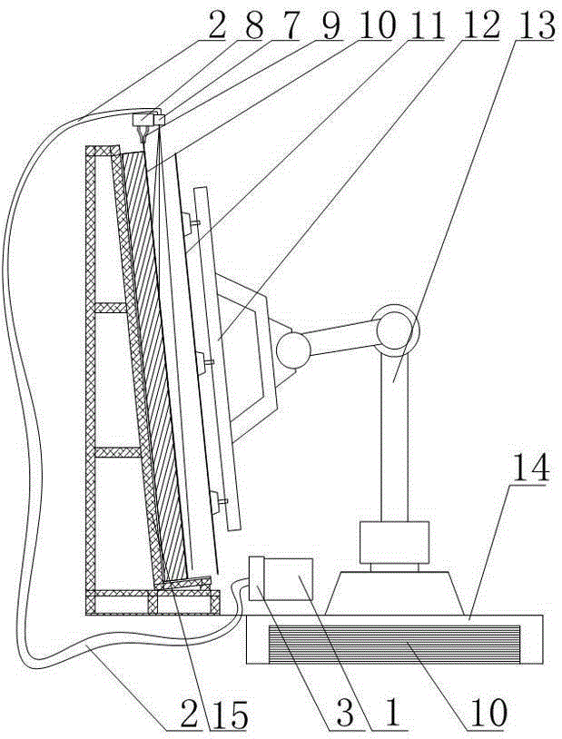 A device for removing static electricity and particle impurities on the surface of electronic glass spacer paper