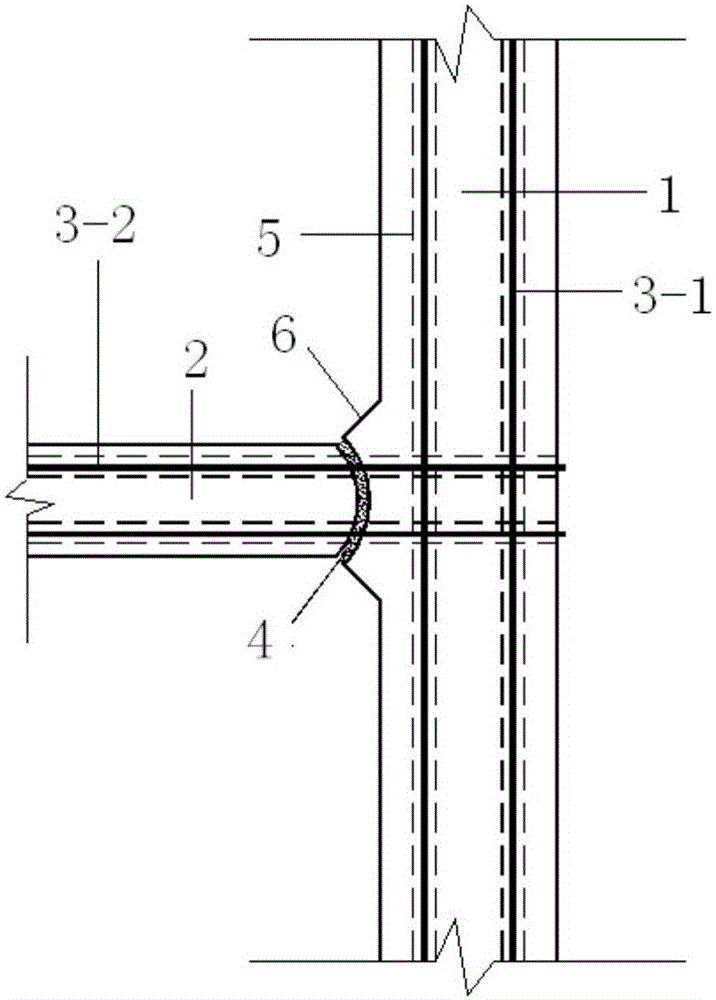 Prestressed fabricated concrete joint curved surface connecting structure