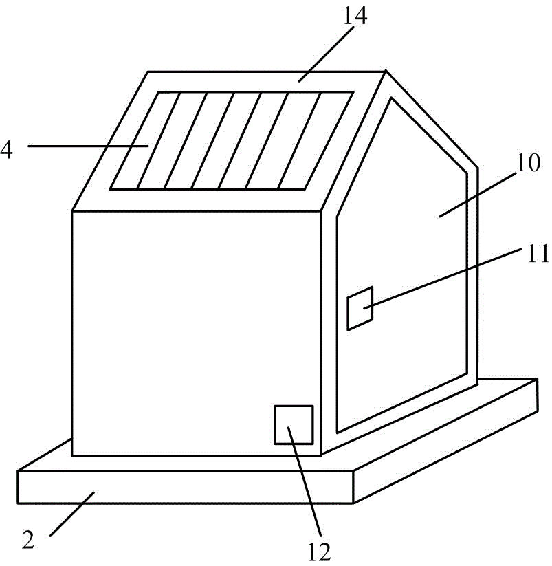 Solar insulation box for outdoor electronic equipment in alpine region