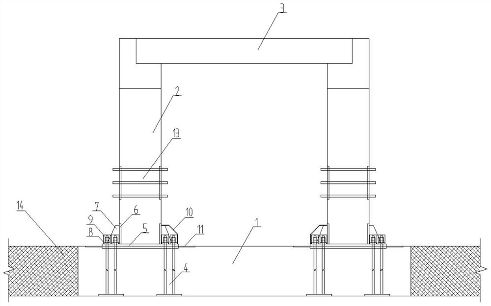 Fabricated slab culvert main body structure and construction method thereof