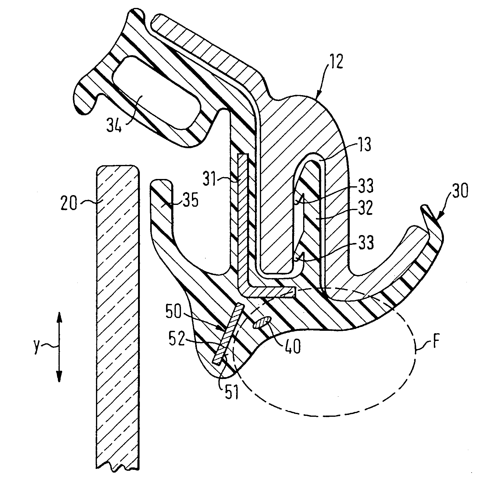 Device for sensing an obstacle in the opening range of a closure element of a motor vehicle