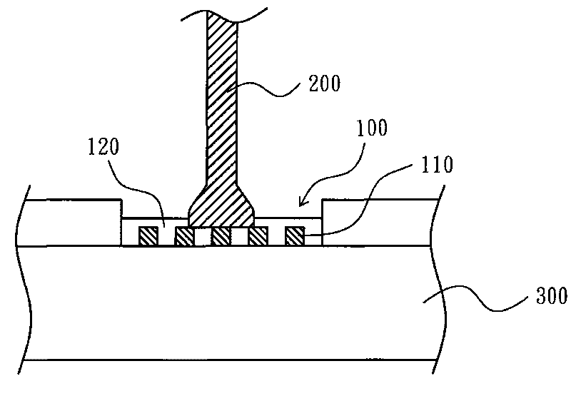 Pad connecting structure, lead wire jointing structure and encapsulating structure