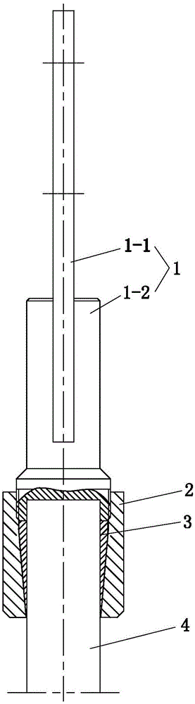Binding post connection structure of grounding leading line