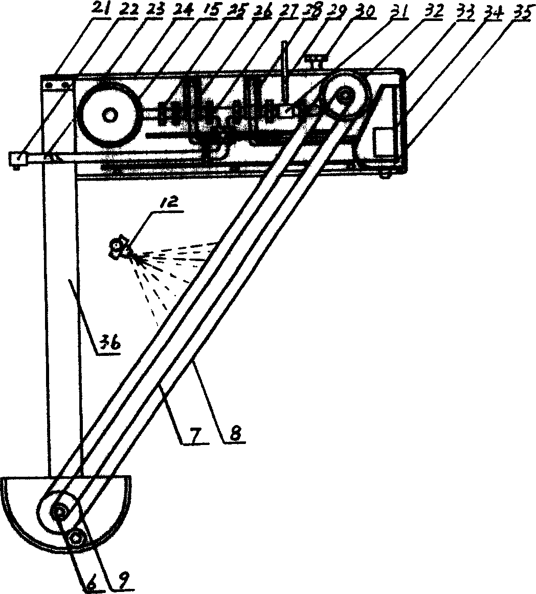 Automatic cooking fumes cleaning machine