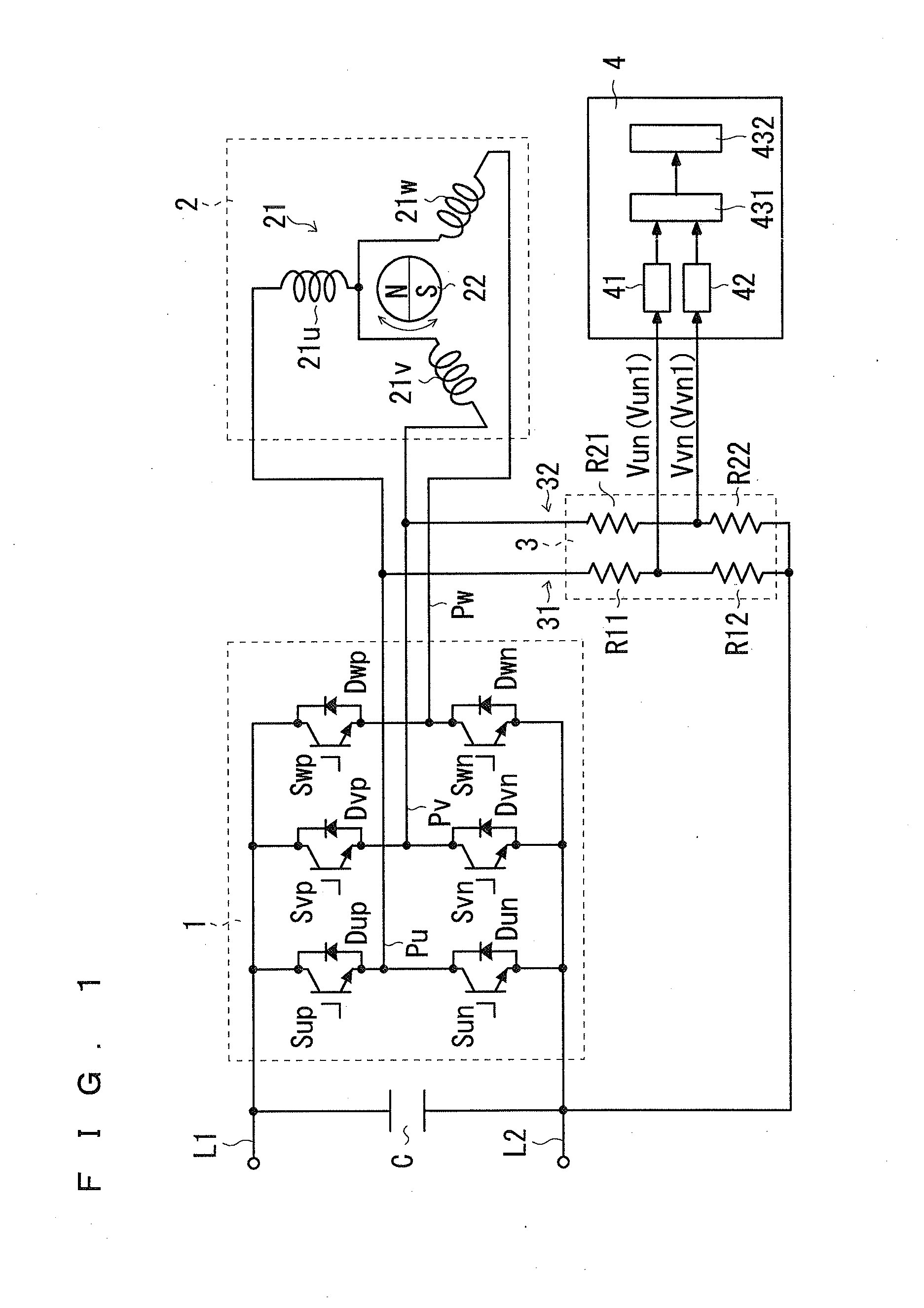 Rotation position detection device and air conditioner
