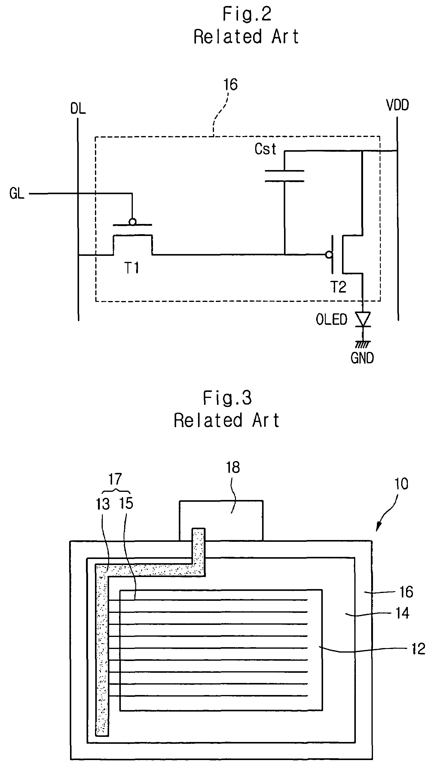 Active matrix organic light emitting display panel