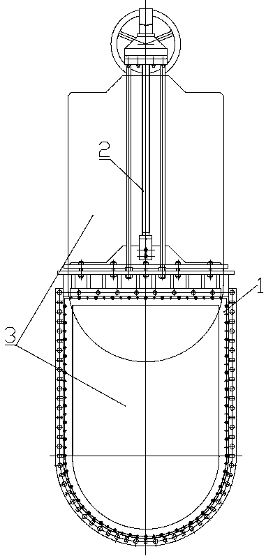 U-shaped gate valve